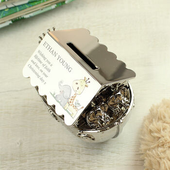 Money Box Noahs Ark Christening Gifts For Boys And Girls