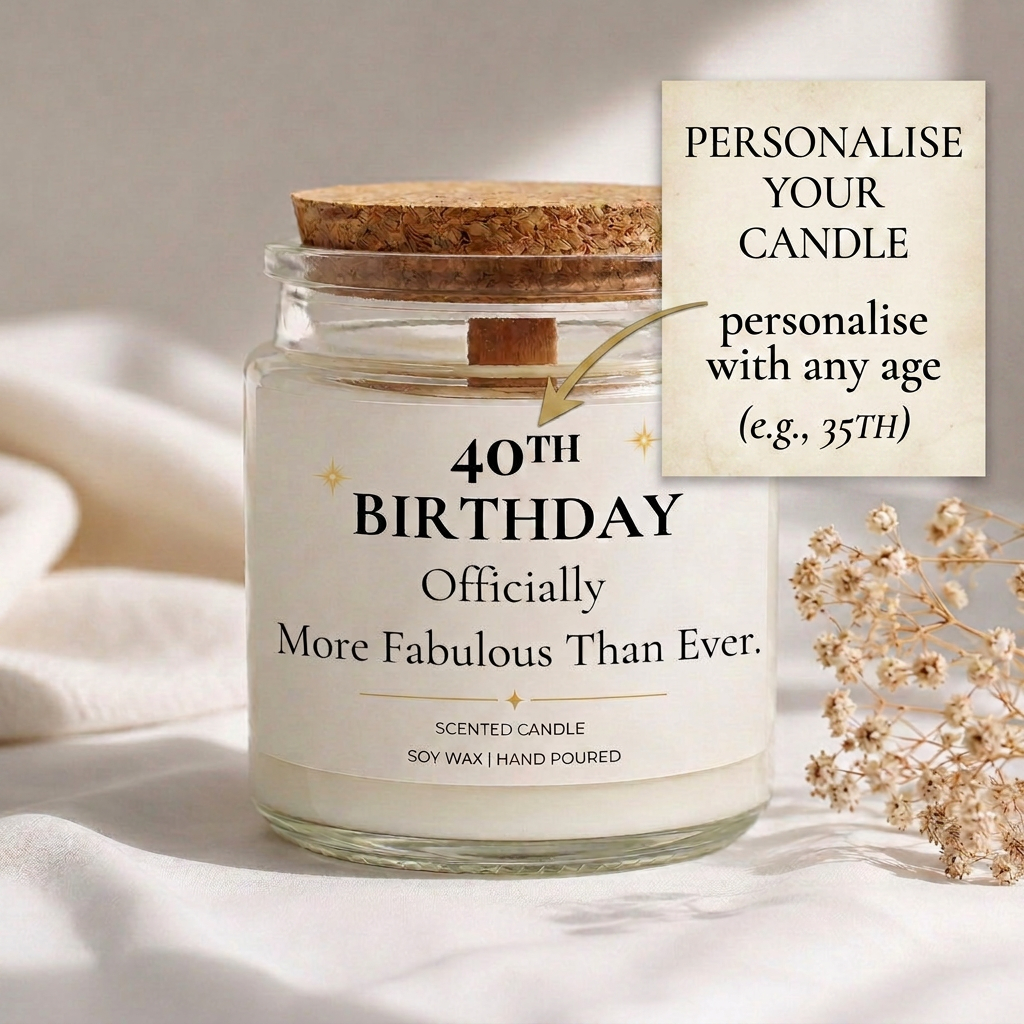 Personalised Birthday Candle - More Fabulous Than Ever