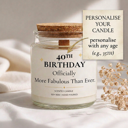 Personalised Birthday Candle - More Fabulous Than Ever