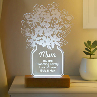 Gift For Women, Mum, Grandma, Flowers Vase LED Light