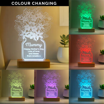 Gift For Women, Mum, Grandma, Flowers Vase LED Light