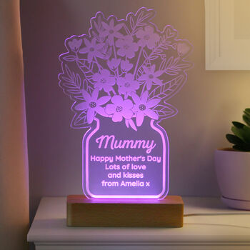 Gift For Women, Mum, Grandma, Flowers Vase LED Light