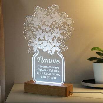 Gift For Women, Mum, Grandma, Flowers Vase LED Light