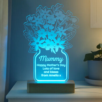 Gift For Women, Mum, Grandma, Flowers Vase LED Light