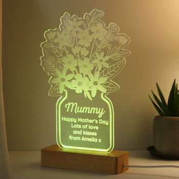Gift For Women, Mum, Grandma, Flowers Vase LED Light