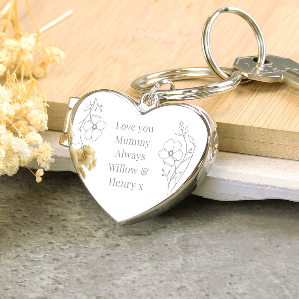 Gifts For Women Heart Photo Frame Locket Keyring