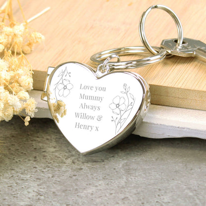 Gifts For Women Heart Photo Frame Locket Keyring