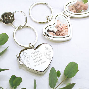 Gifts For Women Heart Photo Frame Locket Keyring