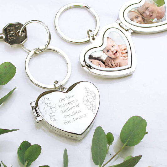 Gifts For Women Heart Photo Frame Locket Keyring