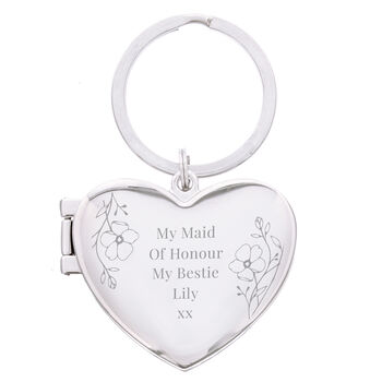 Gifts For Women Heart Photo Frame Locket Keyring