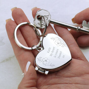 Gifts For Women Heart Photo Frame Locket Keyring