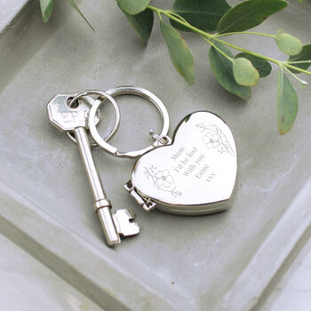 Gifts For Women Heart Photo Frame Locket Keyring