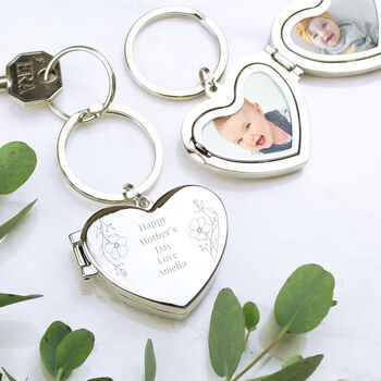 Gifts For Women Heart Photo Frame Locket Keyring