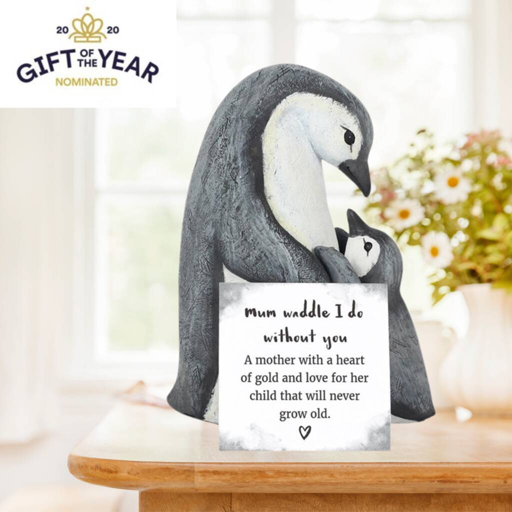 Mothers Day Gifts Mum And Child Penguin Ornament