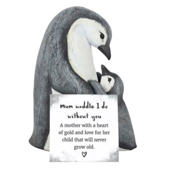 Mothers Day Gifts Mum And Child Penguin Ornament