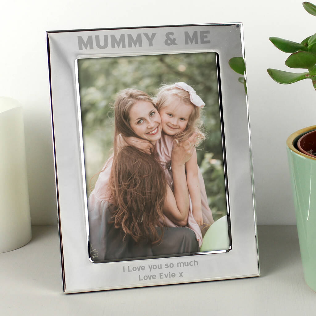 Mothers Day Gifts Mummy And Me Silver 5x7 Photo Frame