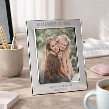 Mothers Day Gifts Mummy And Me Silver 5x7 Photo Frame