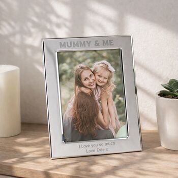 Mothers Day Gifts Mummy And Me Silver 5x7 Photo Frame
