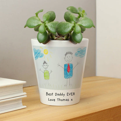 Personalised Plant Pot With Photo Gift for Parents