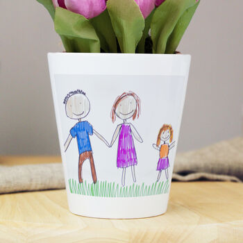 Personalised Plant Pot With Photo Gift for Parents