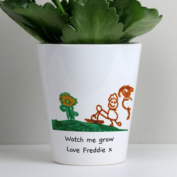Personalised Plant Pot With Photo Gift for Parents