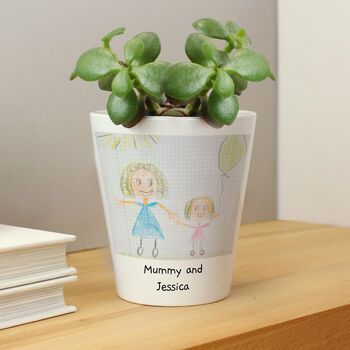Personalised Plant Pot With Photo Gift for Parents