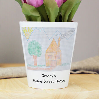 Personalised Plant Pot With Photo Gift for Parents