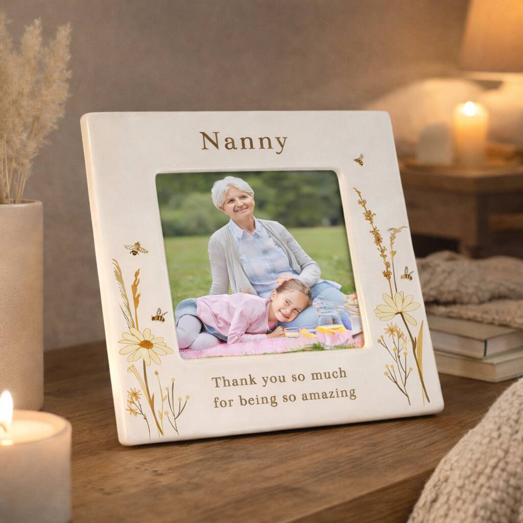 Personalised Photo Frame Gift For Mum, Nan