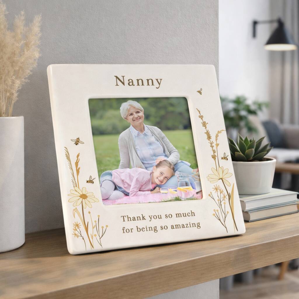 Personalised Photo Frame Gift For Mum, Nan