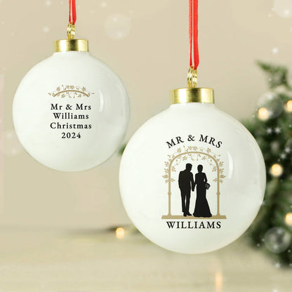 Mr And Mrs Christmas Bauble