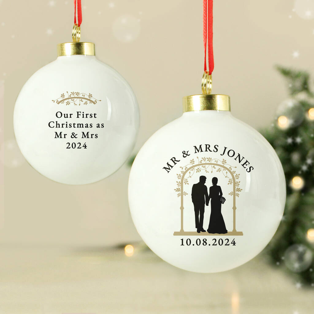 Mr And Mrs Christmas Bauble