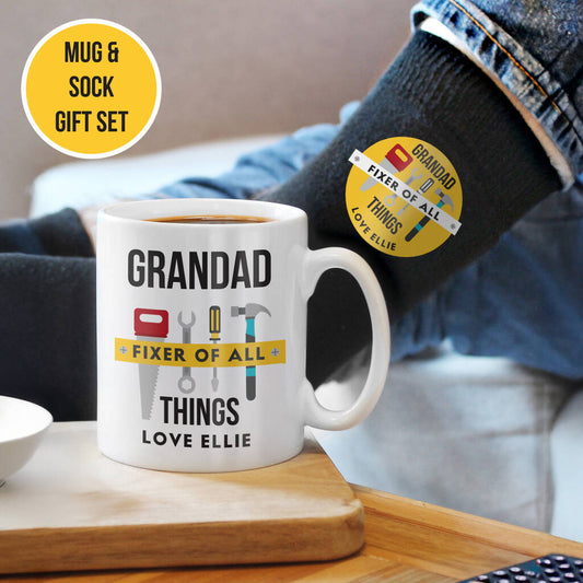 Mug And Socks Gift Set For Men Fixer Of All Things