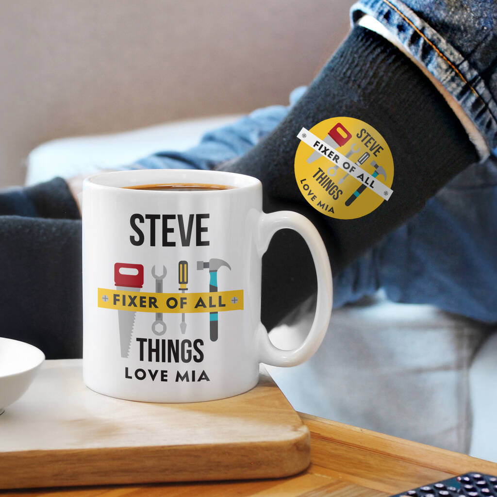 Mug And Socks Gift Set For Men Fixer Of All Things