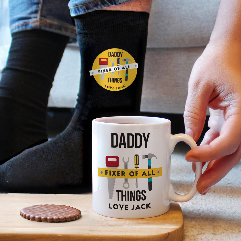 Mug And Socks Gift Set For Men Fixer Of All Things