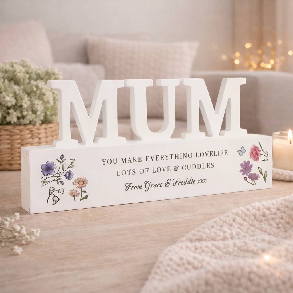 Mum Gift For Mothers Day Personalised Wooden Ornament