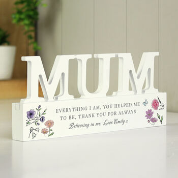 Mum Gift For Mothers Day Personalised Wooden Ornament