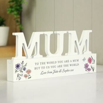 Mum Gift For Mothers Day Personalised Wooden Ornament