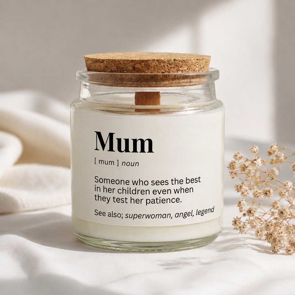 Mum Definition Candle - Superwoman, Angel, Legend