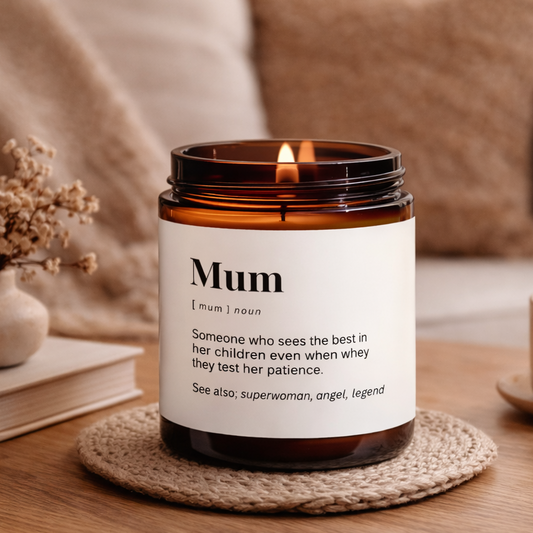 Mum Definition Candle - Superwoman, Angel, Legend