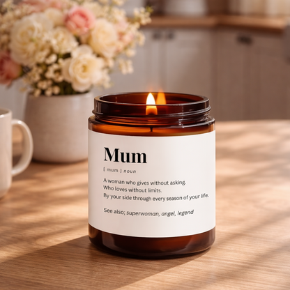 Mum Definition Candle - Thank You Gift