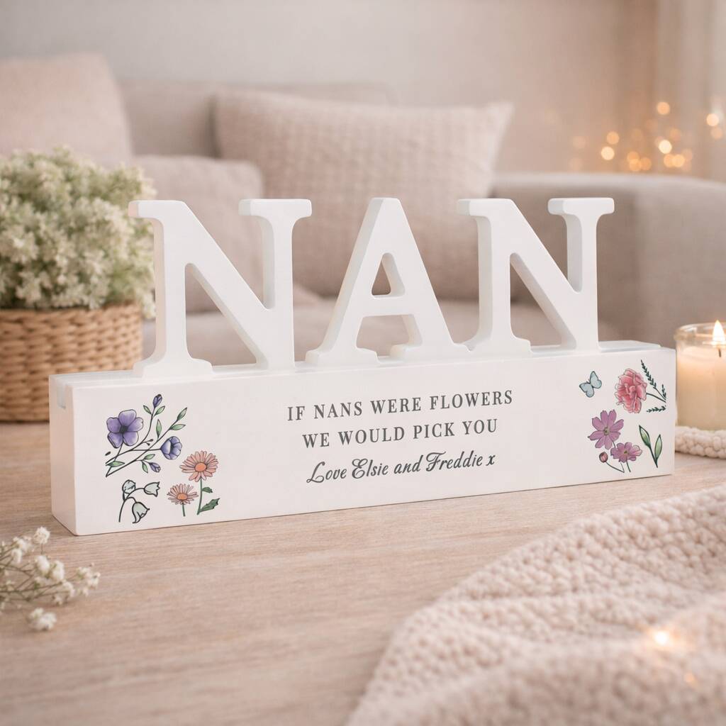 Nan Gifts Personalised Wooden Ornament