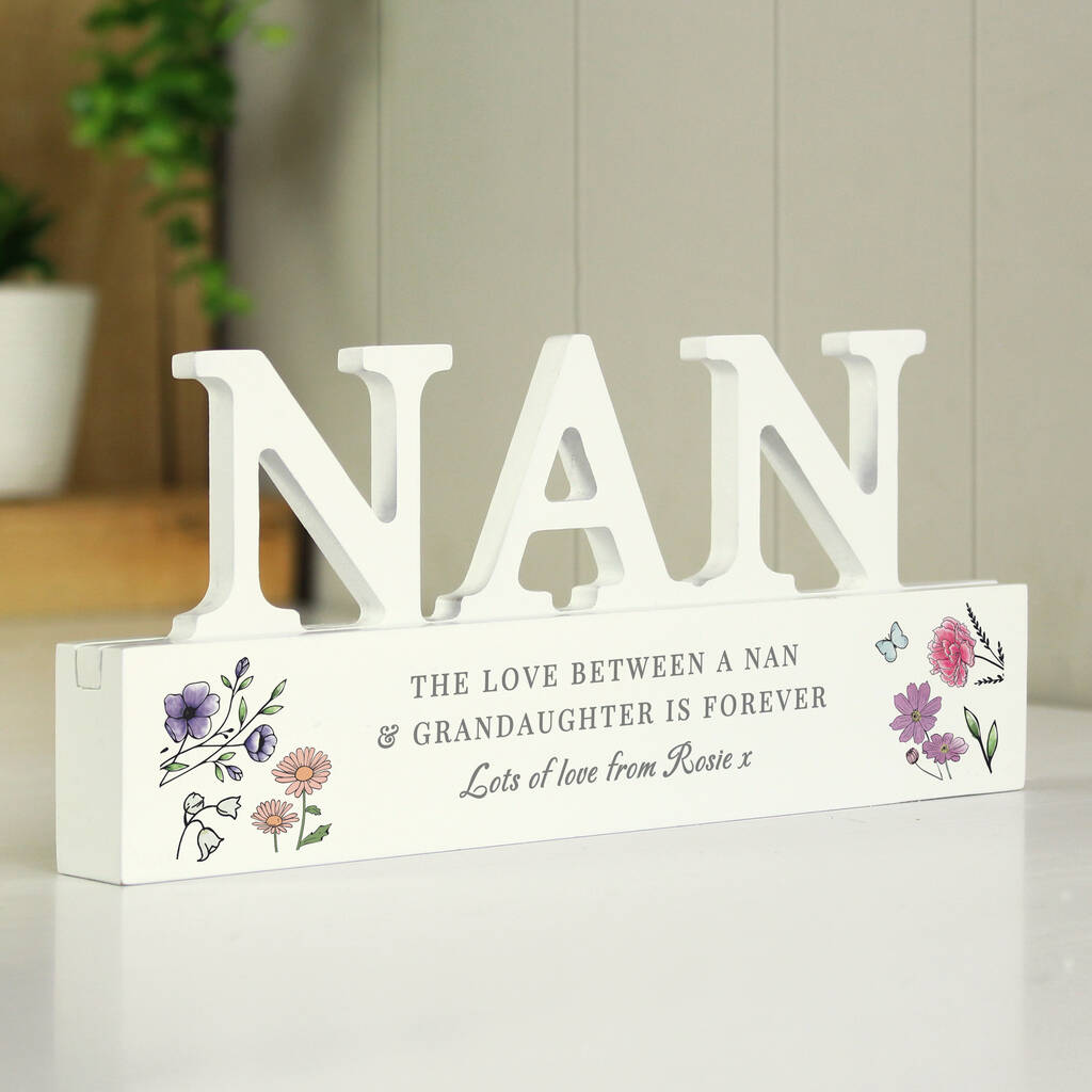 Nan Gifts Personalised Wooden Ornament