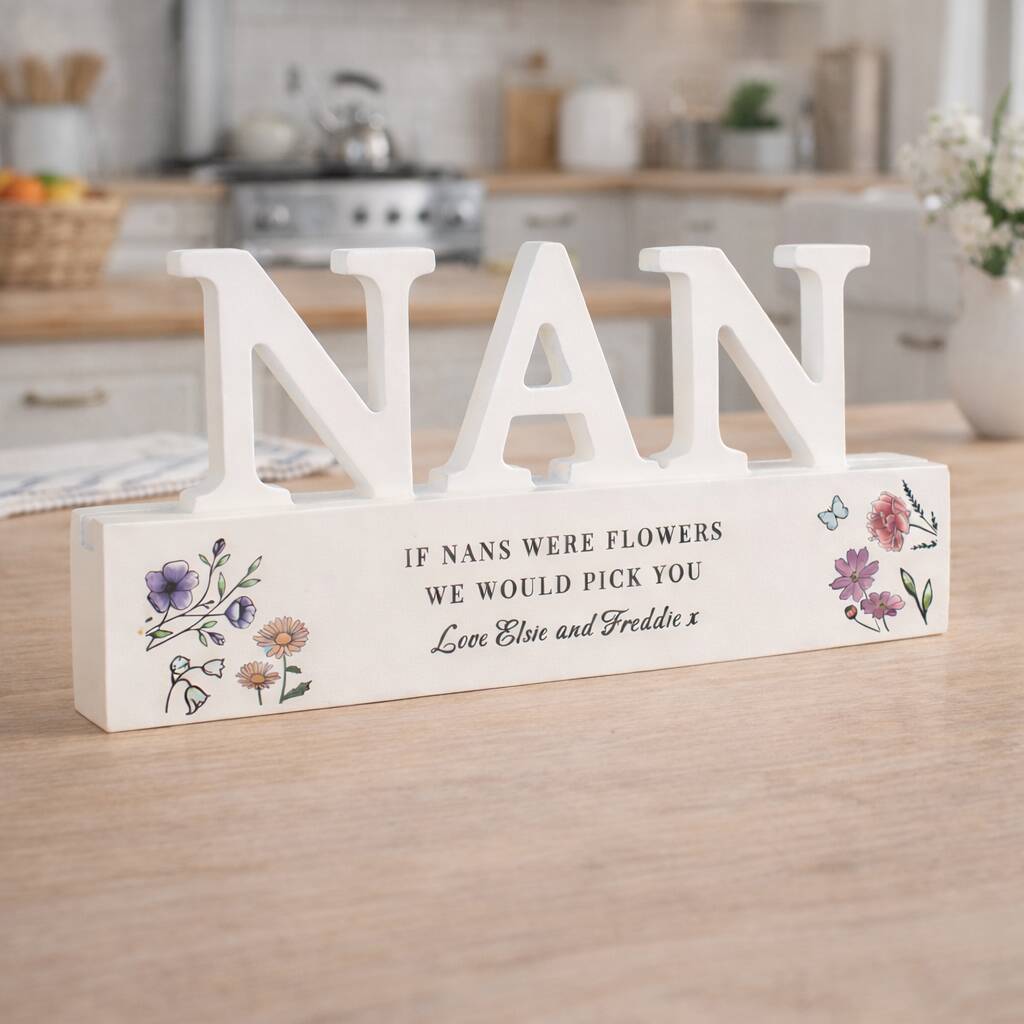 Nan Gifts Personalised Wooden Ornament