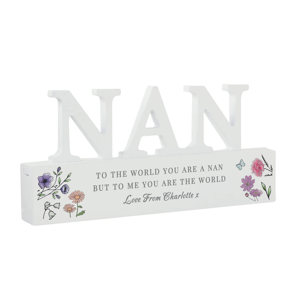 Nan Gifts Personalised Wooden Ornament
