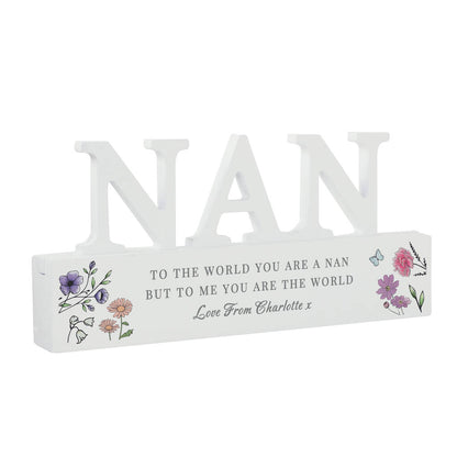 Nan Gifts Personalised Wooden Ornament