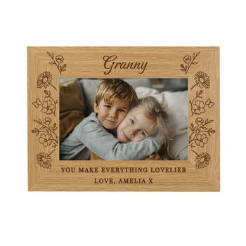 Nanny Gifts Personalised Wooden Photo Frame