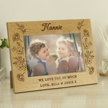 Nanny Gifts Personalised Wooden Photo Frame