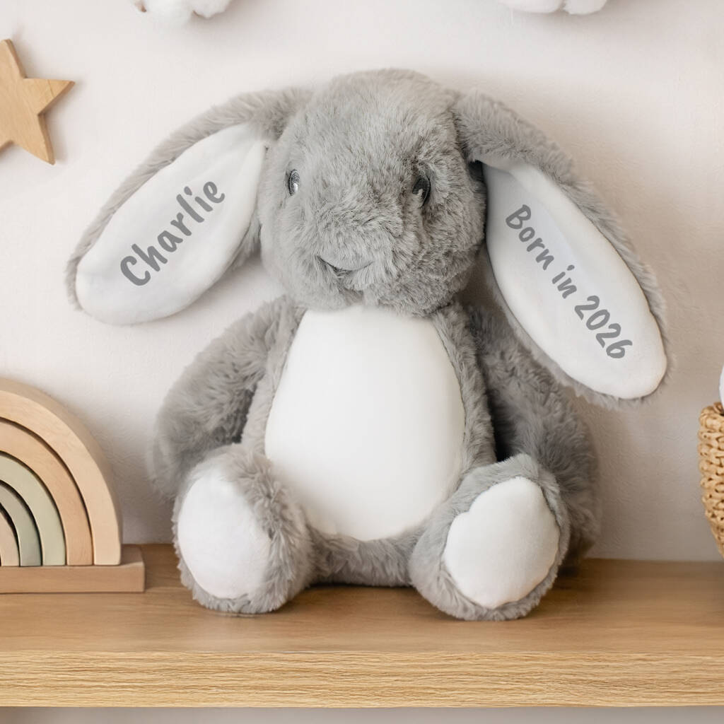 New Baby Gifts Personalised Bunny Soft Toy