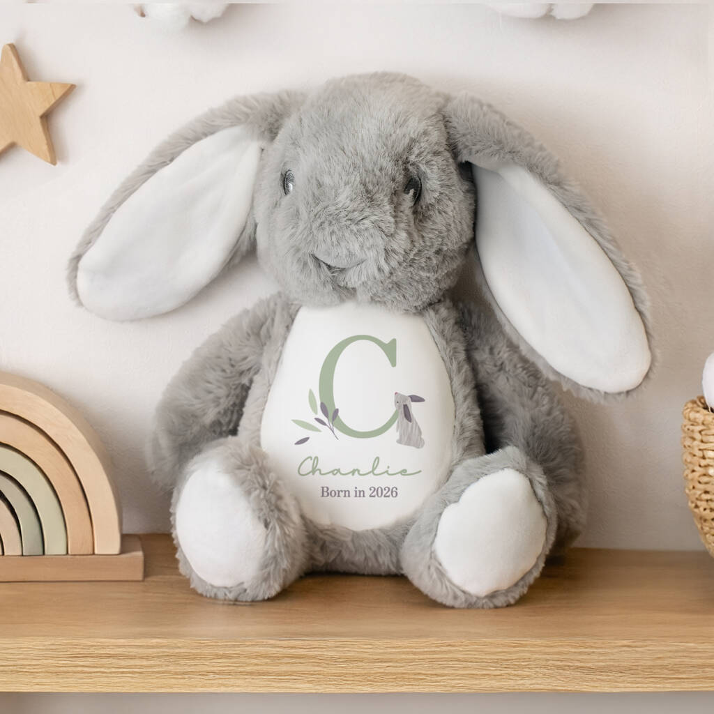 New Baby Gifts Personalised Cuddly Bunny Soft Toy