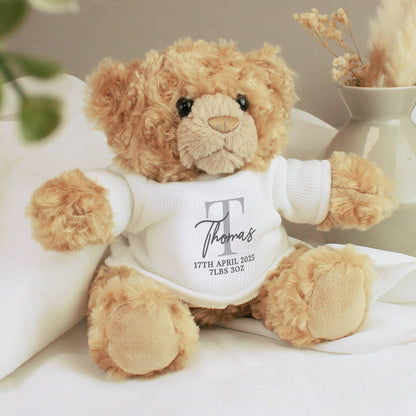New Baby Gifts Personalised Teddy Bear Birthday And Christening